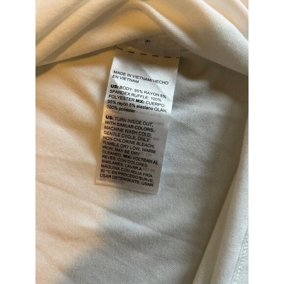 Chicos Cream PLUS Size 4 XXL NWT Sleeveless Layers of Ruffles Scoop Neck Stretch - Picture 6 of 10